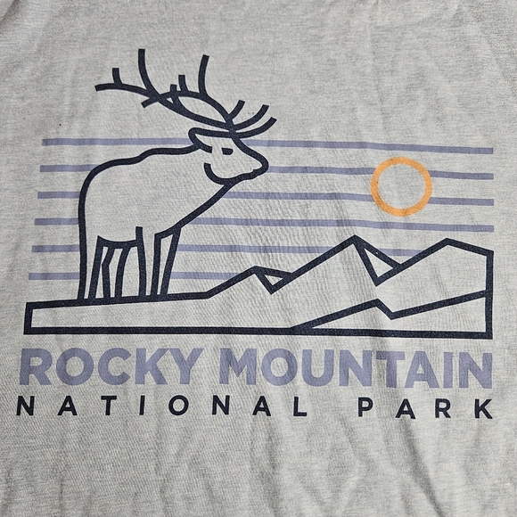 Kastlfel Graphic Tshirt Size Large Rocky Mountain National Park Light Blue - Picture 2 of 8